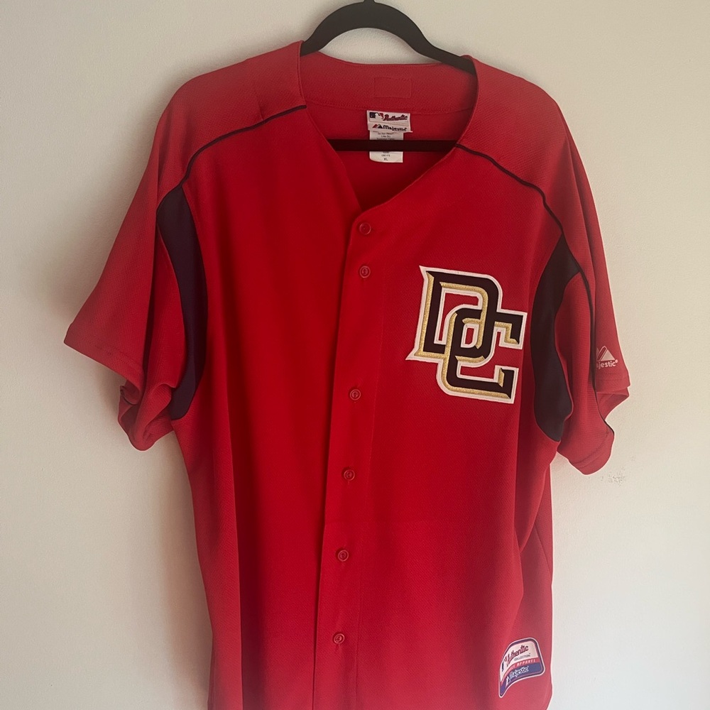 Washington Nationals DC  Red and Black Men's Jersey